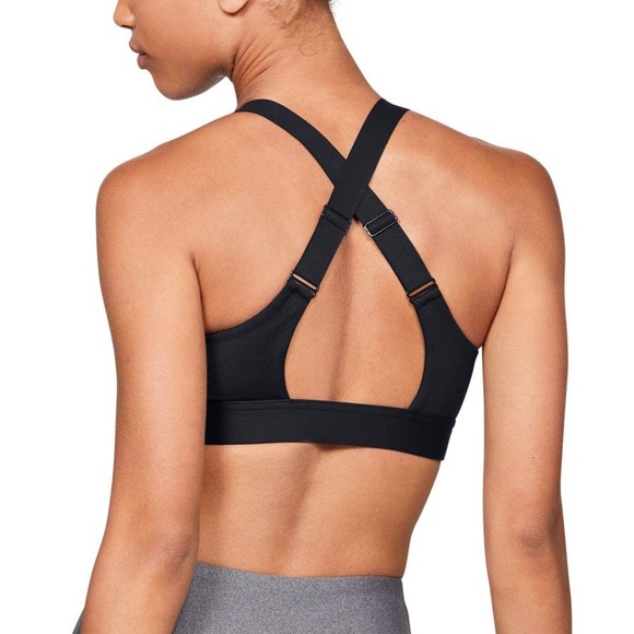 Under Armour Eclipse Zip Front Black Sport Bra 38D - Picture 2 of 16